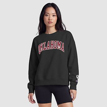 Women's Champion Black/Crimson Oklahoma Sooners Sweatshirt