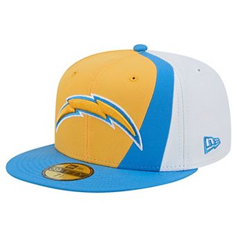 Men's New Era Gold/Powder Blue Los Angeles Chargers Shock 59FIFTY Fitted Hat