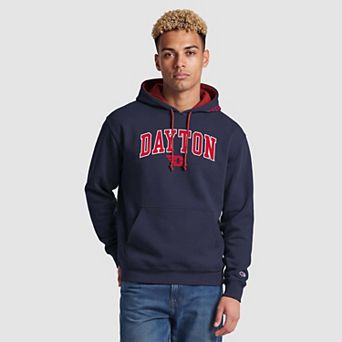 Men's Champion Navy/Red Dayton Flyers Contrast Hoodie