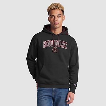 Men's Champion Black/Maroon Boston College Eagles Contrast Hoodie