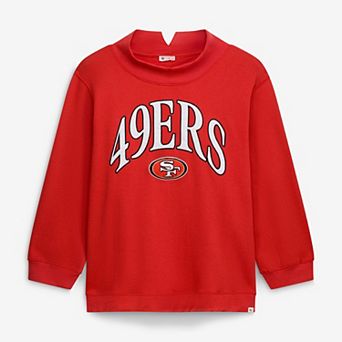 Women's '47 Scarlet San Francisco 49ers Plus Size Vantage Mock Neck Pullover
