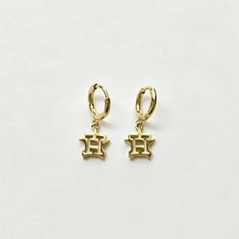 LUV AJ Houston Astros Logo Charm Huggie Earrings