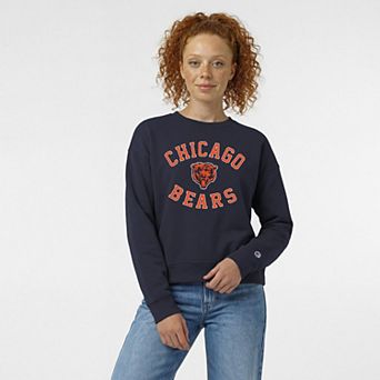 Women's Champion Navy Chicago Bears Heart & Soul Powerblend Sweatshirt
