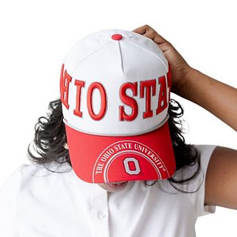 Women's Gameday Social White/Scarlet Ohio State Buckeyes Five-Panel Rope Away Adjustable Hat