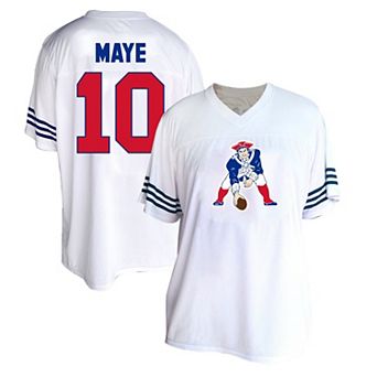 Women's Fanatics Drake Maye White New England Patriots Plus Size Fashion Jersey