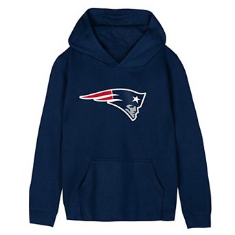 Preschool Navy New England Patriots Primary Logo Fleece Hoodie
