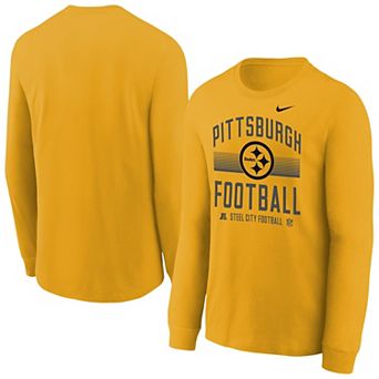 Youth Nike Gold Pittsburgh Steelers Essential Long Sleeve T-shirt