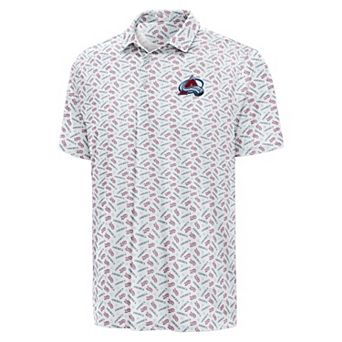 Men's Antigua White Colorado Avalanche All American Polo
