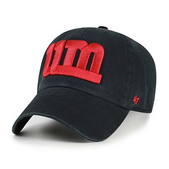Men's '47 Black Maryland Terrapins Vault Clean Up Adjustable Hat