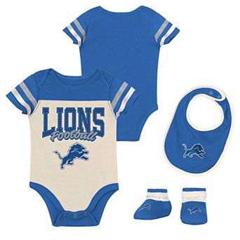 "Infant & Newborn Outerstuff Detroit Lions Up One Three-Piece Bodysuit, Bib & Booties Set"