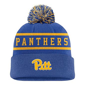 Men's Nike Royal Pitt Panthers Peak Cuffed Knit Hat with Pom