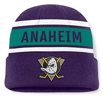 Men's Fanatics Purple/Teal Anaheim Ducks Heritage Cuffed Knit Hat