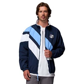 Men's Columbia Navy North Carolina Tar Heels Reventure Full-Zip Windbreaker Jacket