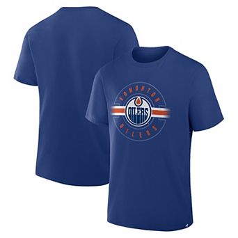 Men's Fanatics Blue Edmonton Oilers Legacy Cross Check T-Shirt