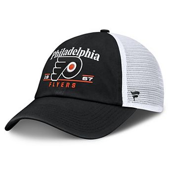 Men's Fanatics Black Philadelphia Flyers Fundamental Underline Trucker Adjustable Hat