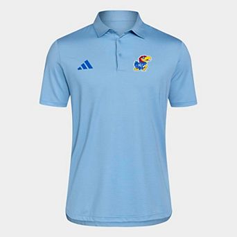 Men's adidas Light Blue Kansas Jayhawks Ultimate 365 Stripe Polo