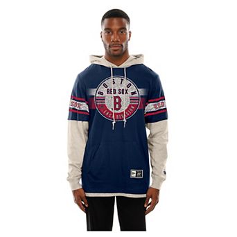 Men's New Era Navy/Cream Boston Red Sox Throwback Twofer Hoodie