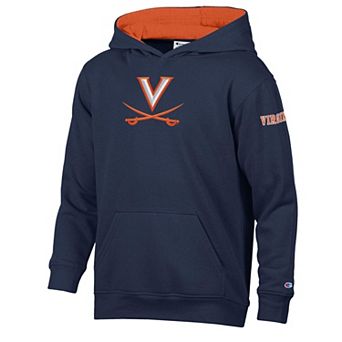 Youth Champion Navy/Orange Virginia Cavaliers Volume Fleece Hoodie
