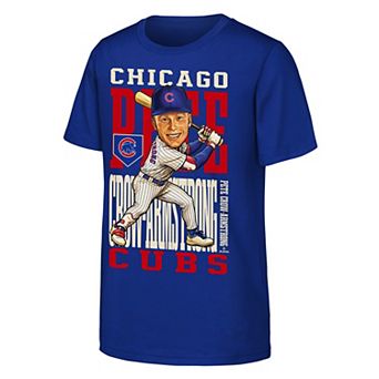 Youth Outerstuff Pete Crow-Armstrong Royal Chicago Cubs Caricature Clash T-Shirt