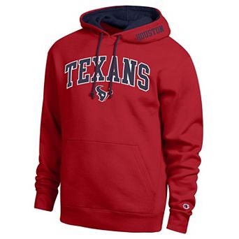 Men's Champion Red/Navy Houston Texans Contrast Hoodie