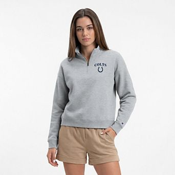 Women's Champion Heather Gray Indianapolis Colts Powerblend Quarter-Zip Sweatshirt