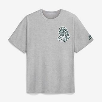 Men's Nike Heather Gray Michigan State Spartans Legacy Logo Max90 T-Shirt