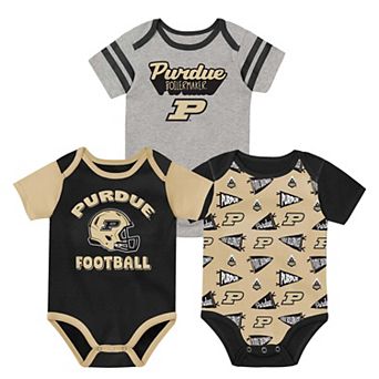 Newborn Outerstuff Black Purdue Boilermakers Star Player Three-Piece Bodysuit Set