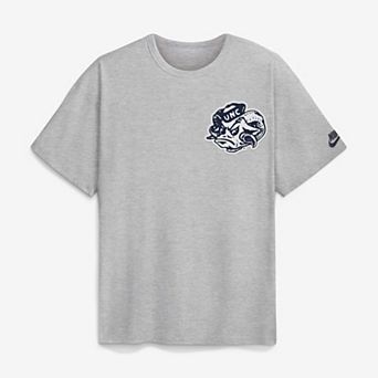 Men's Nike Heather Gray North Carolina Tar Heels Legacy Logo Max90 T-Shirt