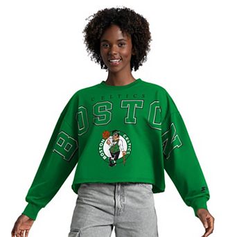 Women's Starter Kelly Green Boston Celtics Bleachers Cropped Sweatshirt