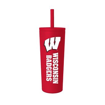 Wisconsin Badgers 24oz. No Spill Straw Tumbler