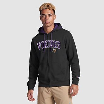 Men's Champion Black/Purple Minnesota Vikings Full-Zip Hoodie