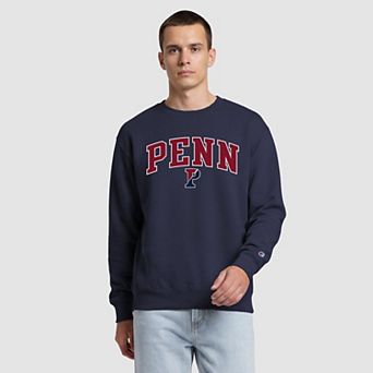 Men's Champion Navy Pennsylvania Quakers Contrast Sweatshirt