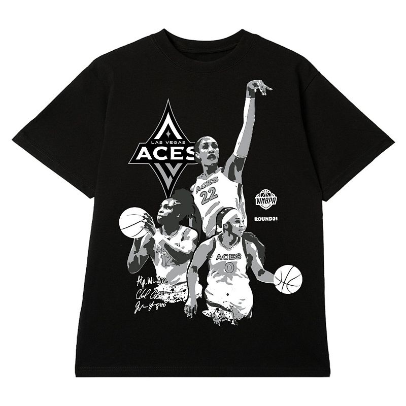 Unisex round21 Black Las Vegas Aces Trio T-Shirt, Adult Unisex, 