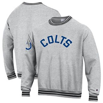 Men's Champion Heather Gray/Black Indianapolis Colts Reverse Weave Yarn Dye Sweatshirt