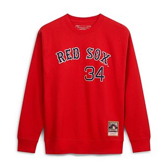 Men's Mitchell & Ness David Ortiz Red Boston Red Sox Classic Player Number Sweatshirt