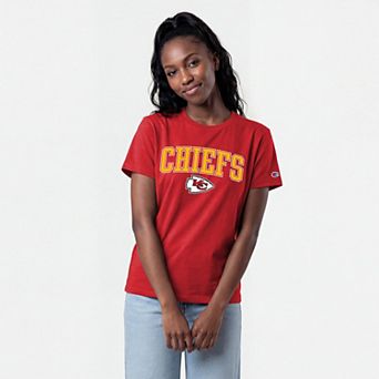 Women's Champion Red Kansas City Chiefs Arched Over Logo T-Shirt