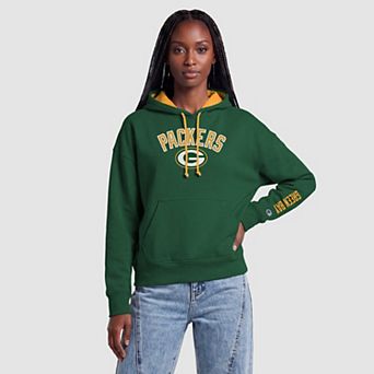 Women's Champion Green/Gold Green Bay Packers Contrast Liner Hoodie
