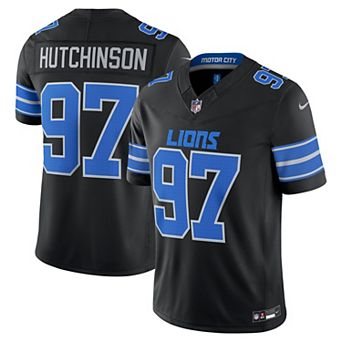 Men's Nike Aidan Hutchinson Black Detroit Lions Alternate Vapor F.U.S.E. Stitched Limited Jersey