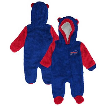 Newborn Outerstuff Royal Buffalo Bills Teddy Fleece Bunting Full-Zip Sleeper