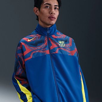 Men's Nike Blue Barcelona Special Edition Street Woven Full-Zip Jacket