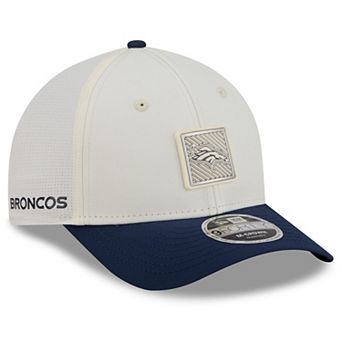 Youth New Era Cream/Navy Denver Broncos 2026 Training Camp 9FORTY M-Crown Adjustable Hat
