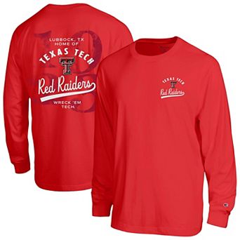 Men's Champion Red Texas Tech Red Raiders Laminated All-Star Long Sleeve T-Shirt