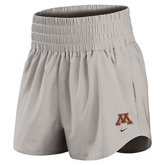 Women's Nike Gray Minnesota Golden Gophers Ultra Dri-FIT High-Rise Shorts