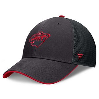 Men's Fanatics Black Minnesota Wild Fundamental Limits Trucker Adjustable Hat