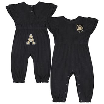 Infant Colosseum Black Army Black Knights Beautopia Waffle Knit Romper