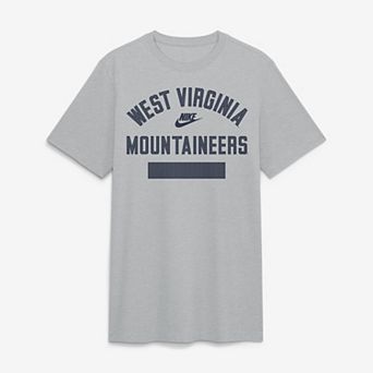 Men's Nike Heather Gray West Virginia Mountaineers Arch Wordmark Legacy Tri-Blend T-Shirt