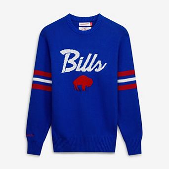 Men's Mitchell & Ness Royal Buffalo Bills Head Coach Sweater
