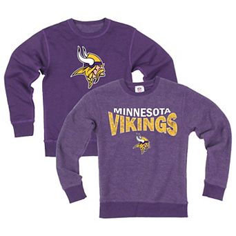 Youth Wes & Willy Purple Minnesota Vikings Reversible Fleece Sweatshirt