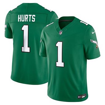 Men's Nike Jalen Hurts Kelly Green Philadelphia Eagles Alternate Vapor F.U.S.E. Stitched Limited Jersey