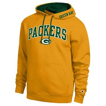 Men's Champion Gold/Green Green Bay Packers Contrast Hoodie